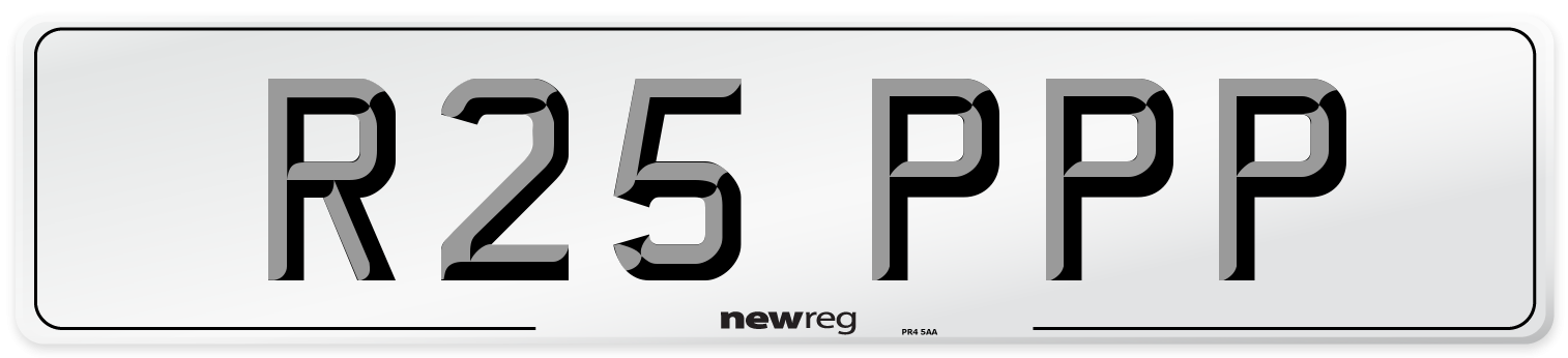 R25 PPP Number Plate from New Reg